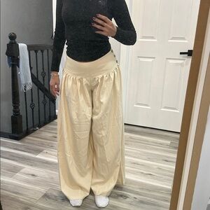 SHEIN Cream Wide Leg Pants
